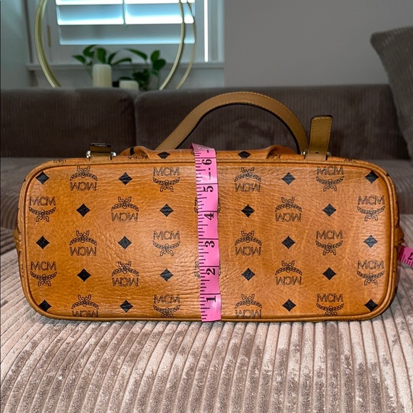 LIKE NEW MCM Brown Visetos Monogram Tote - Picture 6 of 16